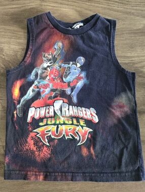 Vintage Power Rangers Jungle Fury Boy's Sleeveless T-shirt Size 5 **NO TAGS**
